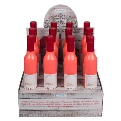 61/1842 Rose Wine Bottle Umbrella (Pack of 12)