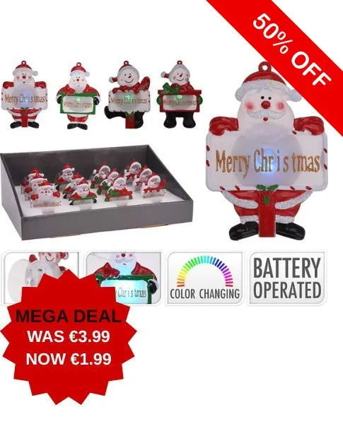 Ax5310230 Xmas Suction Window Light Up Disp X16***Special 25 (Pack of 16)