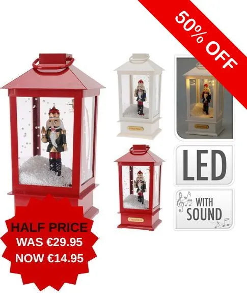 Xx8113890 Nutcracker Musical Lantern Snow***Special 25 (Pack of 12)
