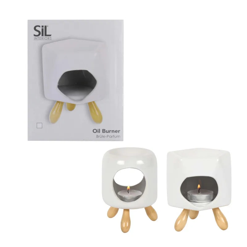 Fr_1236 Wooden Legs Oil Burner (Pack of 3)