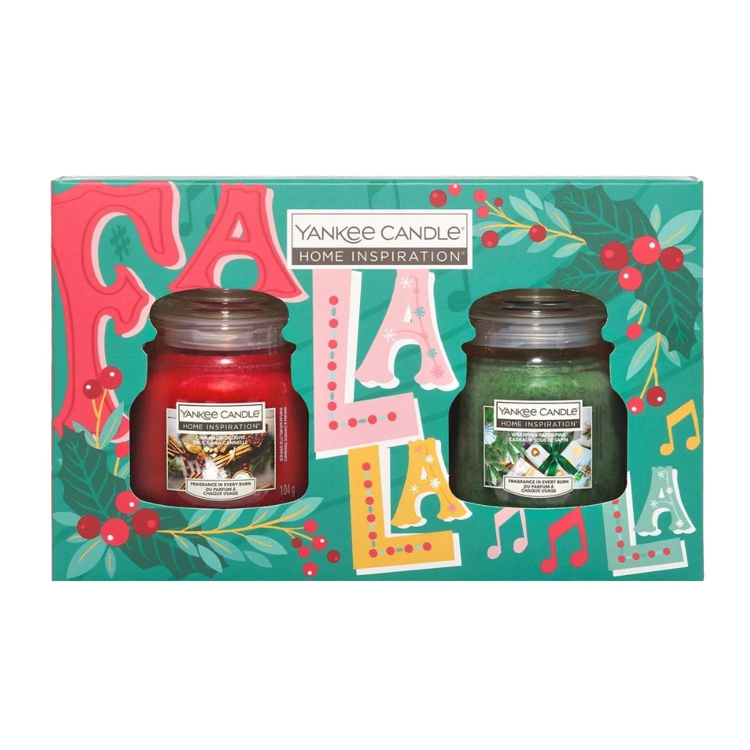 Yankee Hi (2X104G) Small Jar Gift Set(Wrapping Paper Pine/Cinnamon) (Pack of 6)