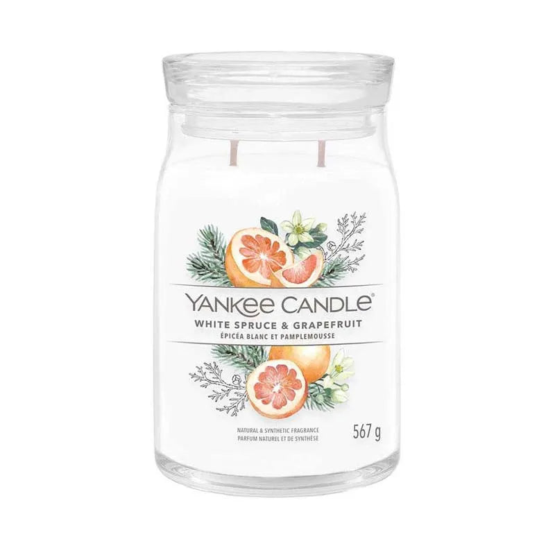 Yankee Signature White Spruce & Grapefruit 567G Candle X4 (Pack of 4)