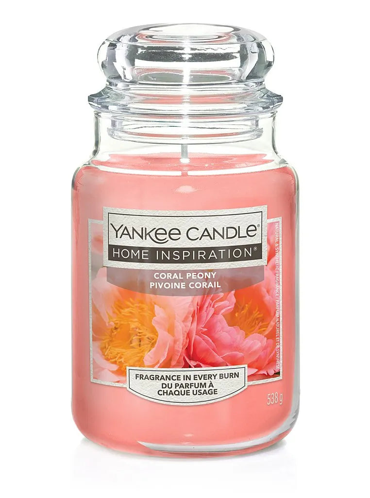 Yankee Candle Home Inspiration Coral Peony 538G X 4 (Pack of 4)
