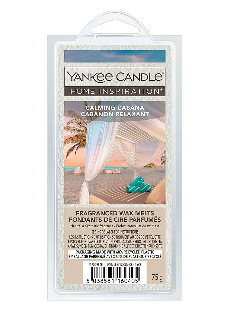 Yankee Wax Melts 75G Calming Cabana (Pack of 6)