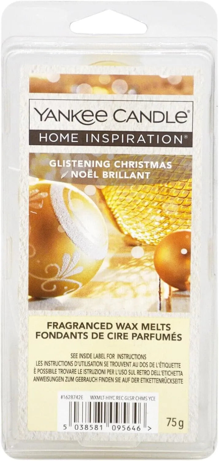 Yankee Wax Melts 75G Glistening Christmas X5 (Pack of 6)