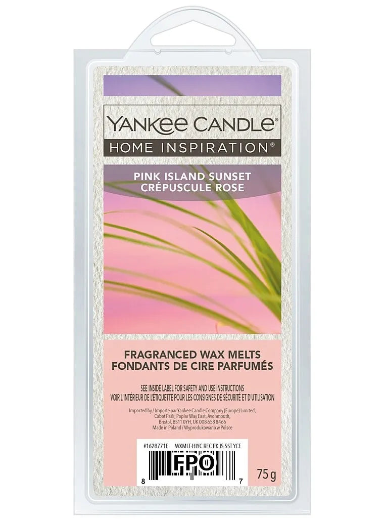 Yankee Wax Melts 75G Pink Island Sunset (Pack of 6)
