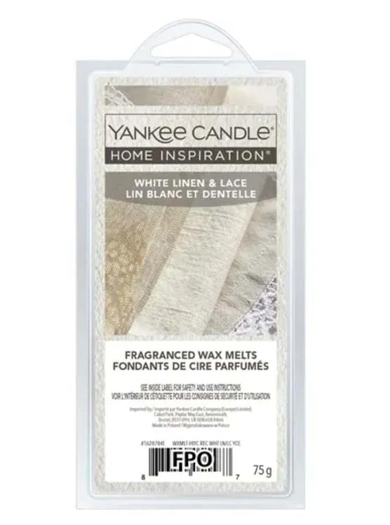 Yankee Wax Melts 75G White Linen & Lace (Pack of 6)