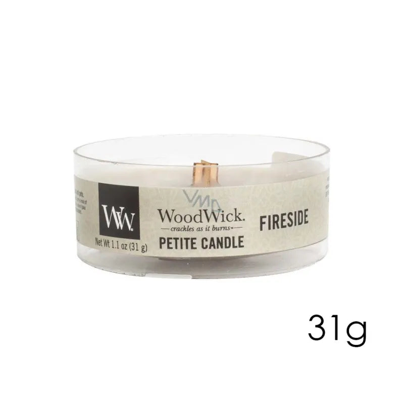 Woodwick Petite Fireside Candle 31G (Pack of 6)