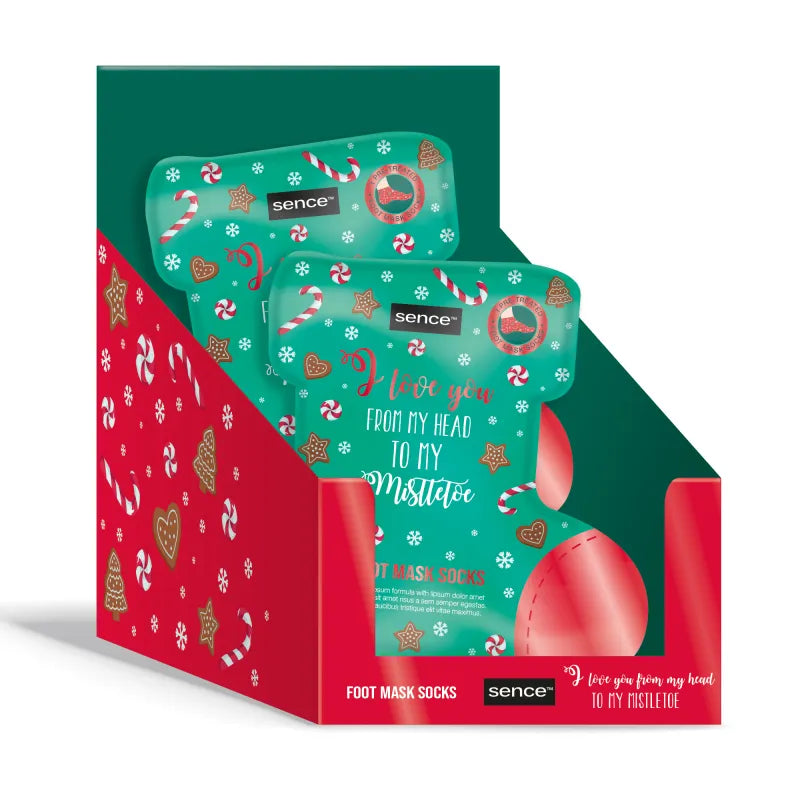 2040948 Sence Collection Xmas Foot Mask X18 (Pack of 18)
