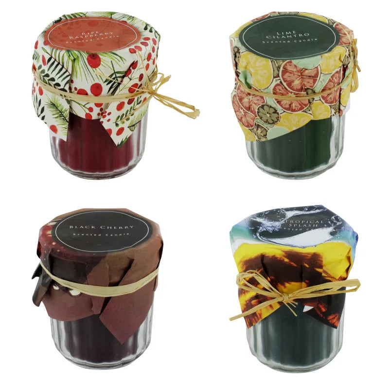 Ribbed Scented 8Oz Candle Jar***Blk Friday 24 (Pack of 12)