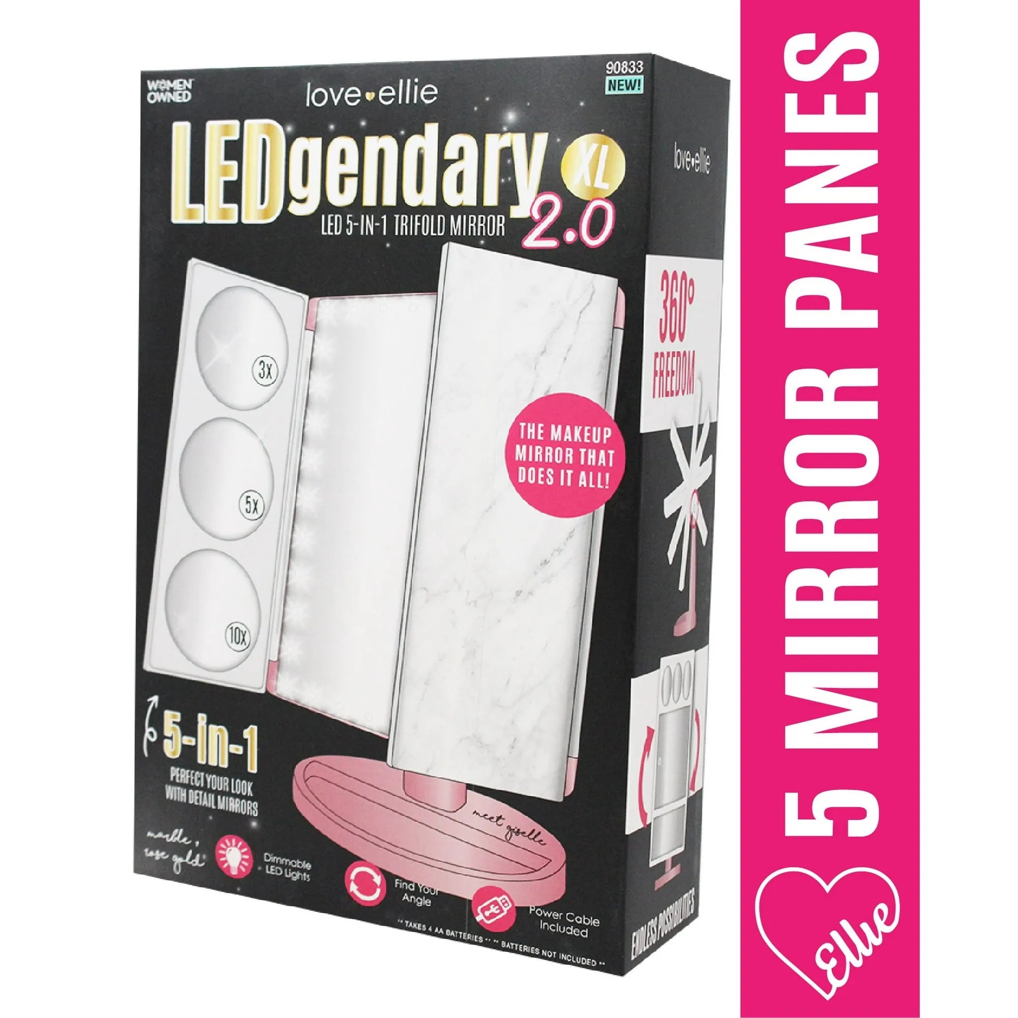 190844-8 Love + Ellie LEDgendary Giselle Light Mirror (Pack of 12)