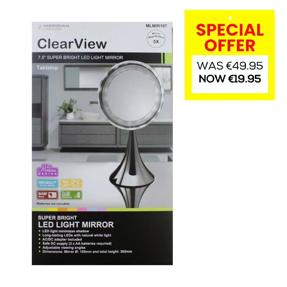 Clear View 7.5" LED Light Mirror MLmir107***Special 26 (Pack of 3)
