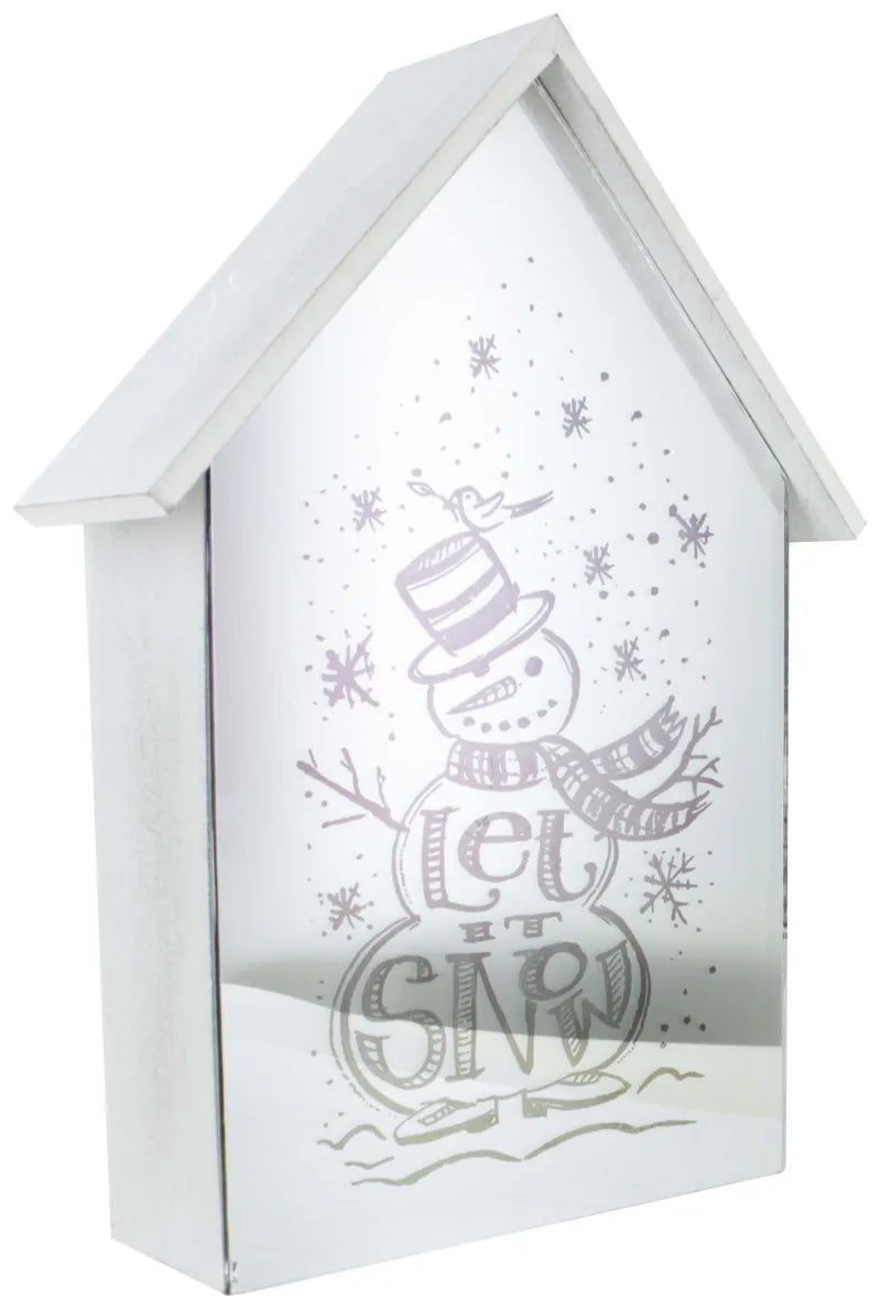 Axe100050 Light Up House Xmas Mirror 25Cm (Pack of 6)