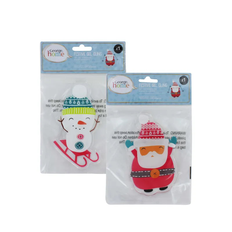 Gel Cling Window Xmas Sticker (Pack of 24)
