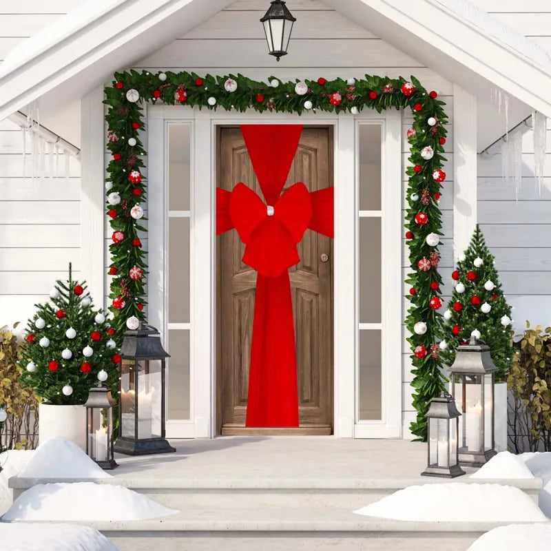 Lp51928 Xmas Decorative Red Door Bow (Pack of 6)