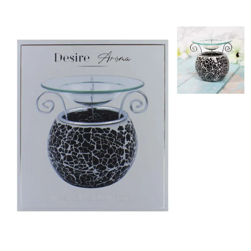 Lp47257 Desire Aroma Wax Melt & Oil Burner Black (Pack of 2)