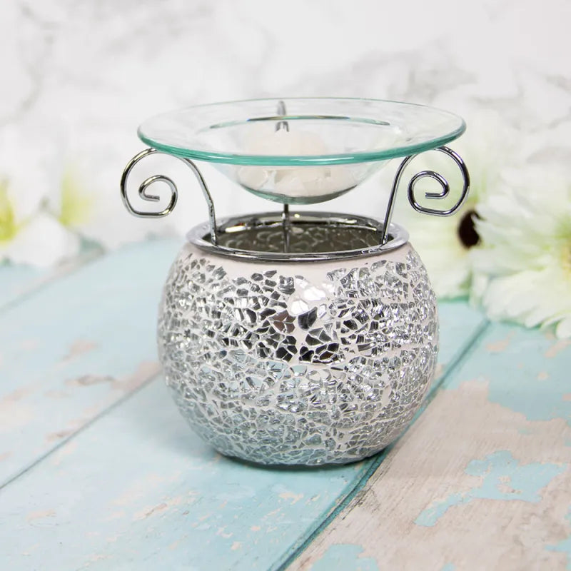 Lp47255 Desire Aroma Wax Melt & Oil Burner Silver (Pack of 3)