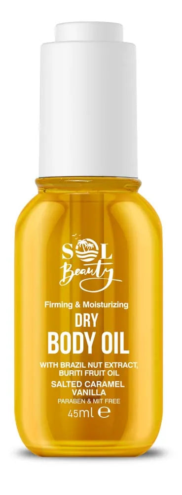 Sol Beauty Salted Caramel Vanilla Dry Body Oil 45ML X 8 (Pack of 8)
