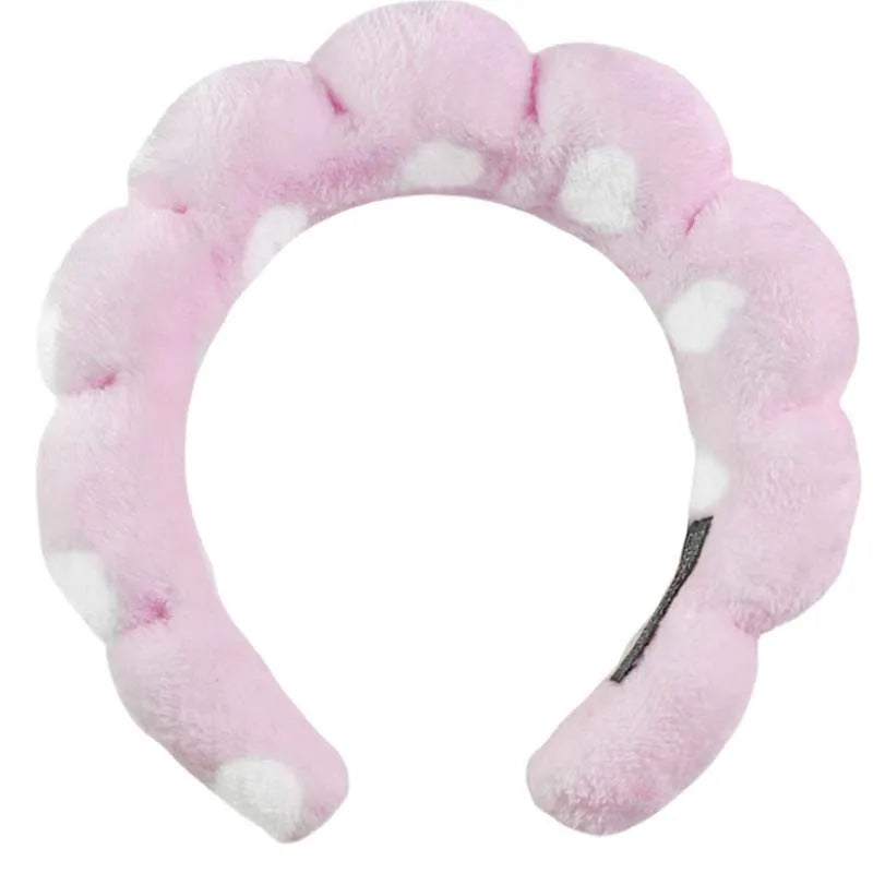 Spa H/Band Pink Polka (Pack of 6)