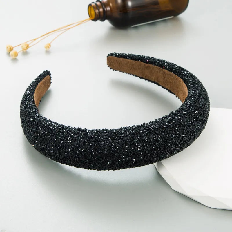 Black Sprinkles Bead H/Bands (Pack of 6)