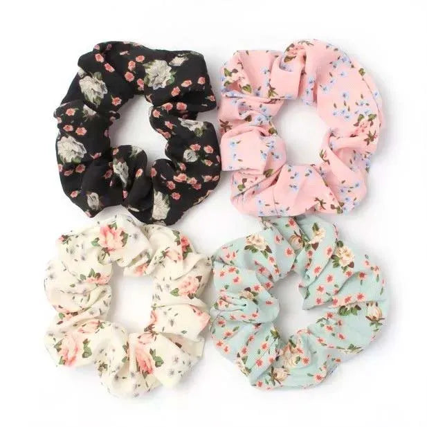 8390 Molly & Rose Floral Scrunchy (Pack of 6)