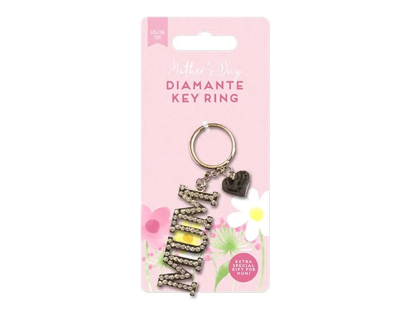 Mot6158 Mothers Day Mum Diamonte Key Ring (Pack of 6)