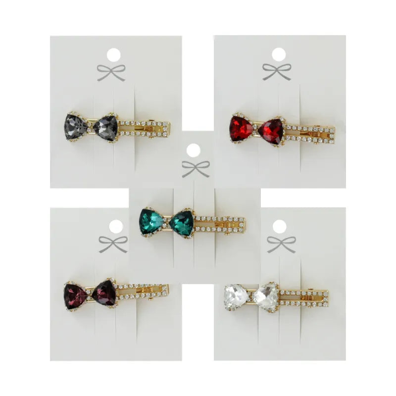 Crystal Bow Diamonte Curl Clip (Pack of 6)