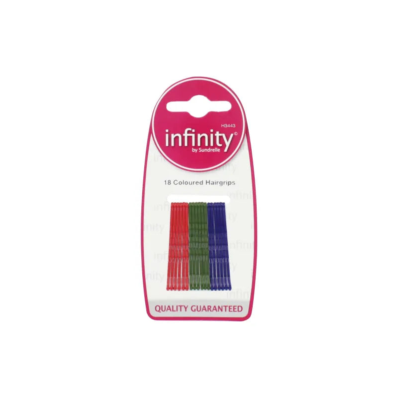 Infinity Coloured Hair Clips 18S (Pack of 12)