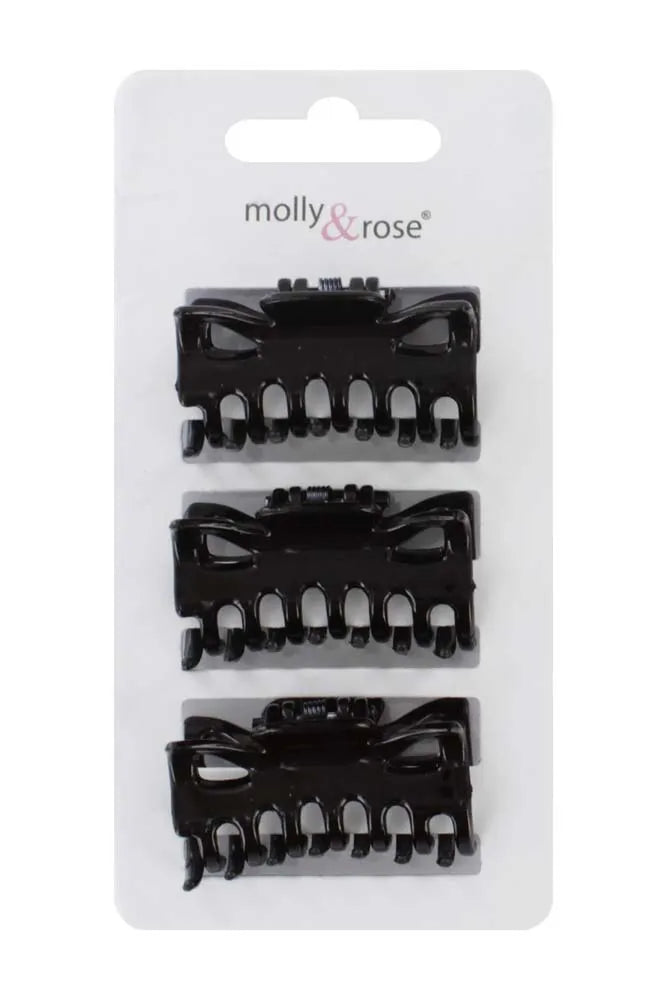 3 Small Fork Clamps 4Cm Blk (Pack of 6)