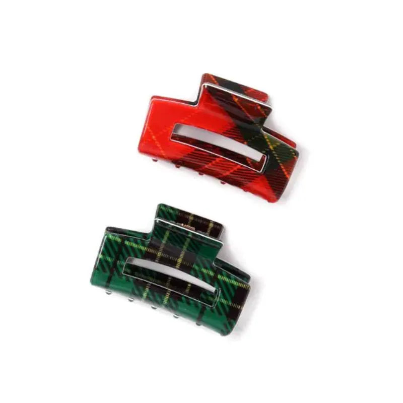 Tartan Print Clamp 5cm – hair accessory