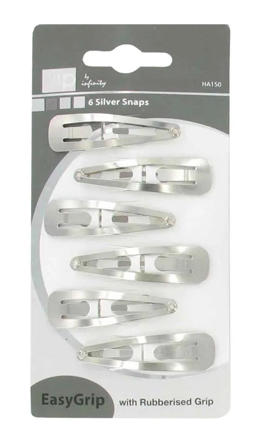 VIP Snaps 6S Silver Easy Grip (Pack of 6)