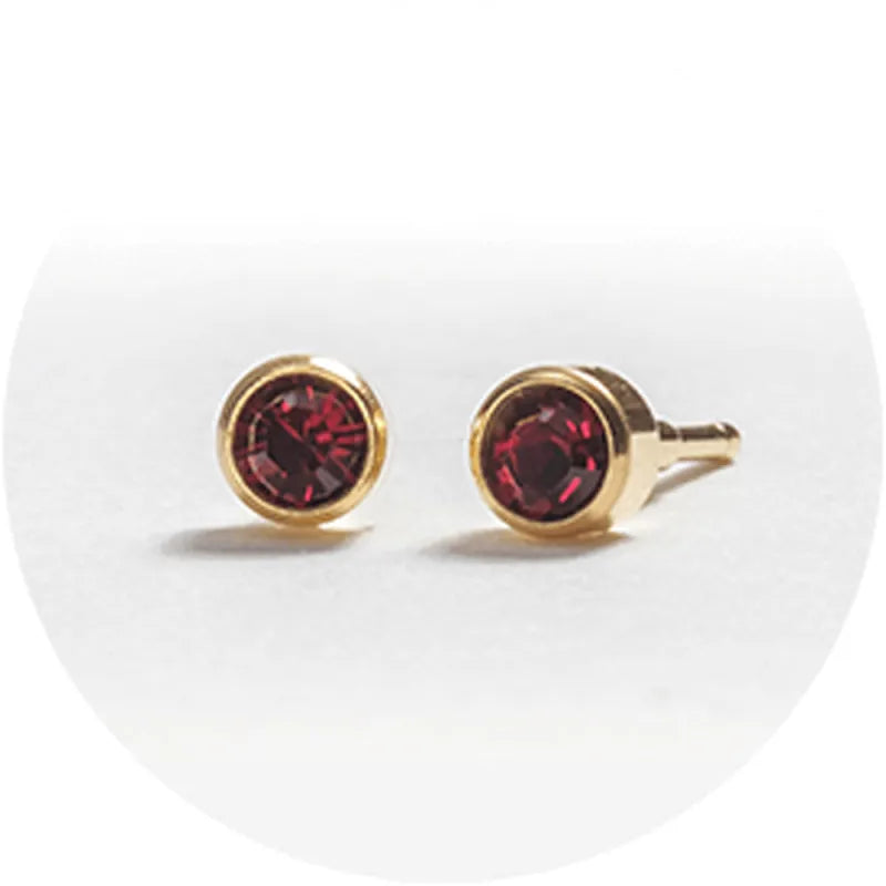System 2000 Ear Studs January Gold X 12 (Pack of 12)