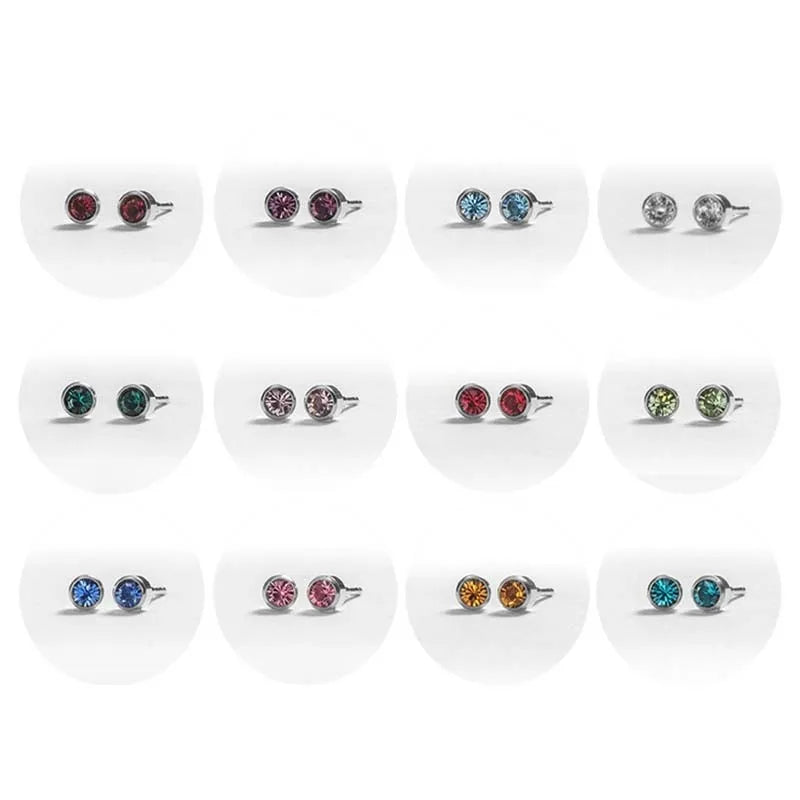 System 2000 Ear Studs Silver Birth X12 (Pack of 12)