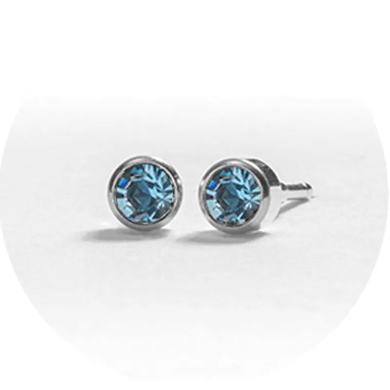 System 2000 Ear Studs March Silver X 12 (Pack of 12)