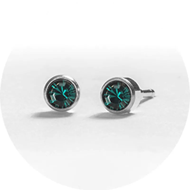 System 2000 Ear Studs May Silver X 12 (Pack of 12)