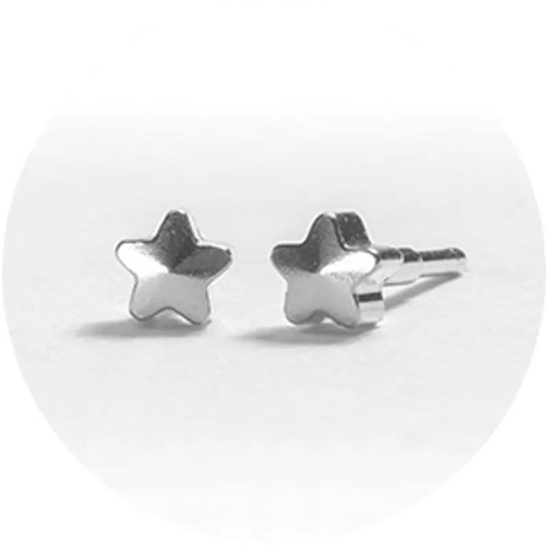 System 2000 Ear Studs Stars Silver X 12 (Pack of 12)