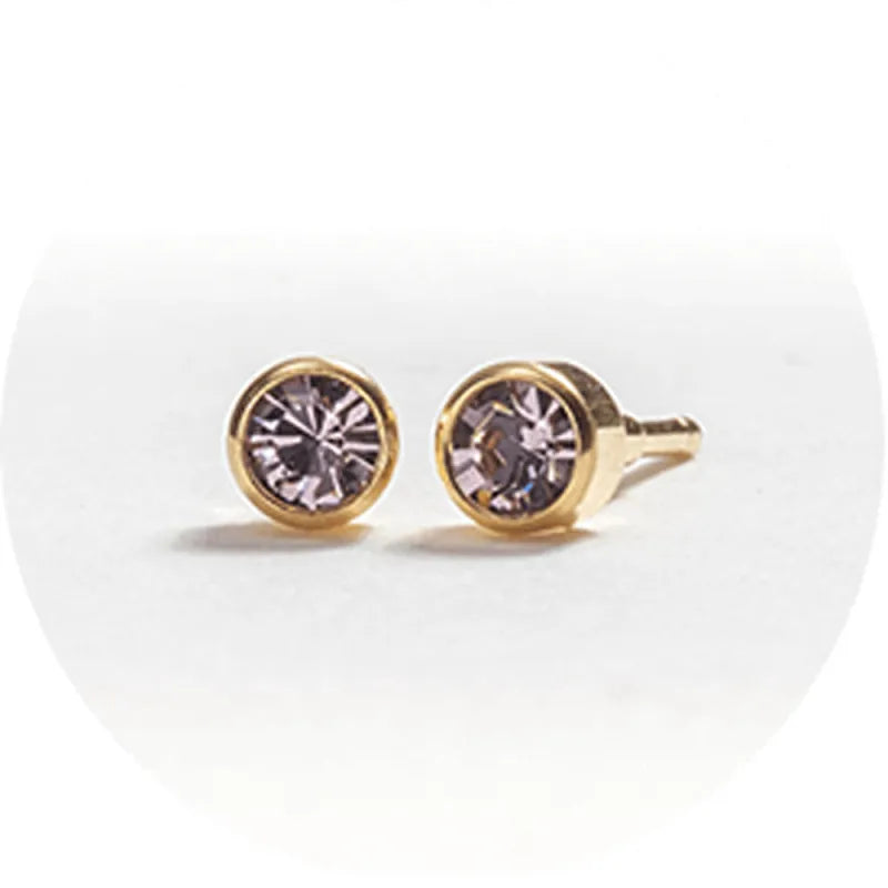 System 2000 Ear Studs June Gold X 12 (Pack of 12)