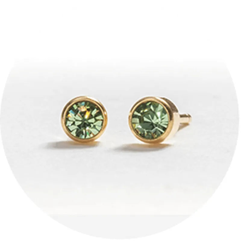 System 2000 Ear Studs August Gold X 12 (Pack of 12)