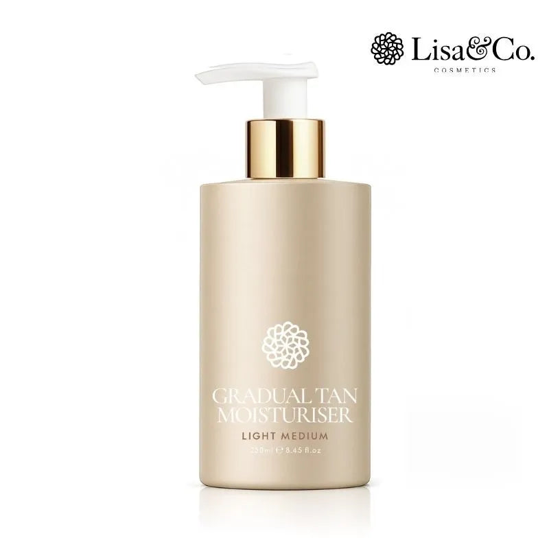 Lisa & Co Gradual Tan Light/ Med Moisturiser 250ml – self tan