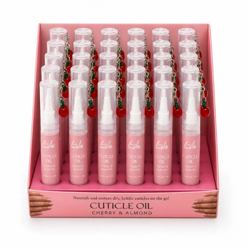 Lola Cherry & Almond Cuticle Oil with Key Chain – nail and grooming tool