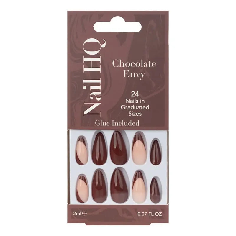 Nail Hq False Nails Chocolate Envy 80 45 386 (Pack of 6)