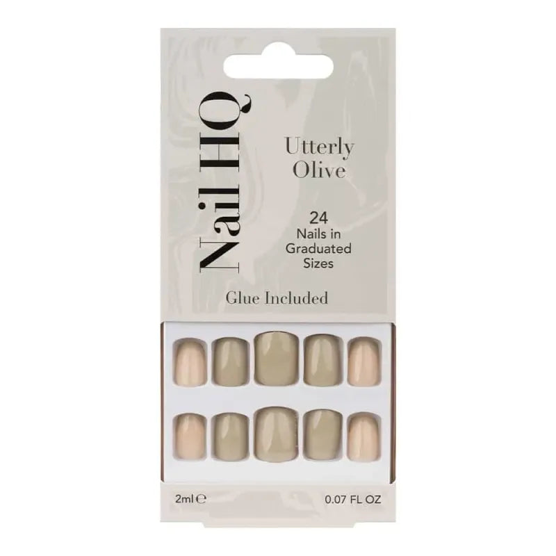 Nail Hq False Nails Utterly Olive 80 45 385 (Pack of 6)