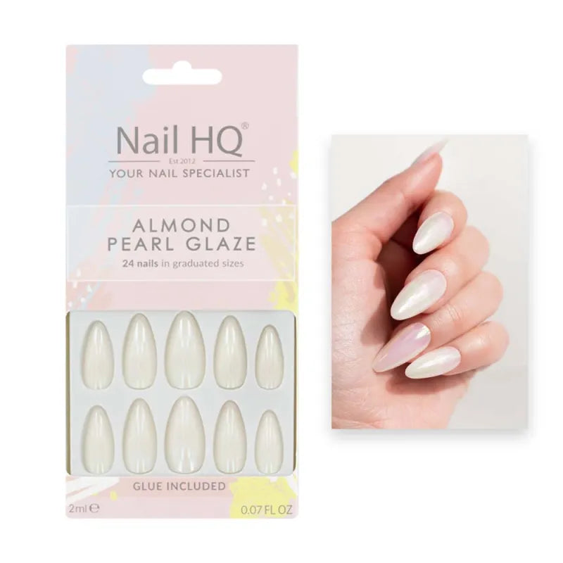 Nail Hq False Nails Almond Pearl Glaze 80 45 354 (Pack of 6)