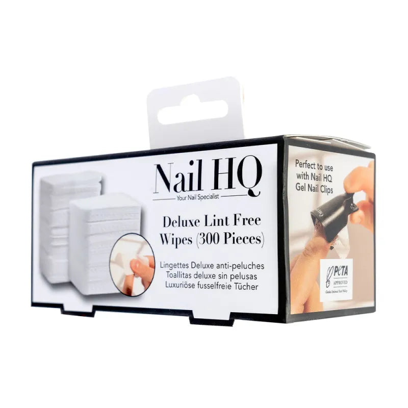 Nail Hq 300 Deluxe Lint Free Wipes 80 45 406 (Pack of 6)