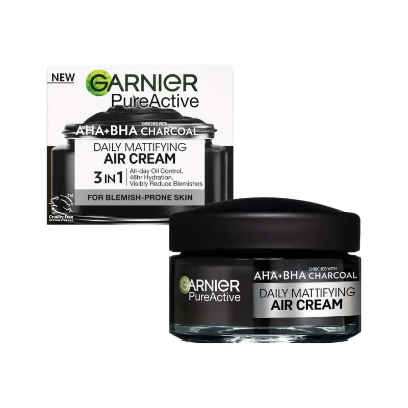 Garnier Pure Active Charcoal Air Cream 50ML (Pack of 6)