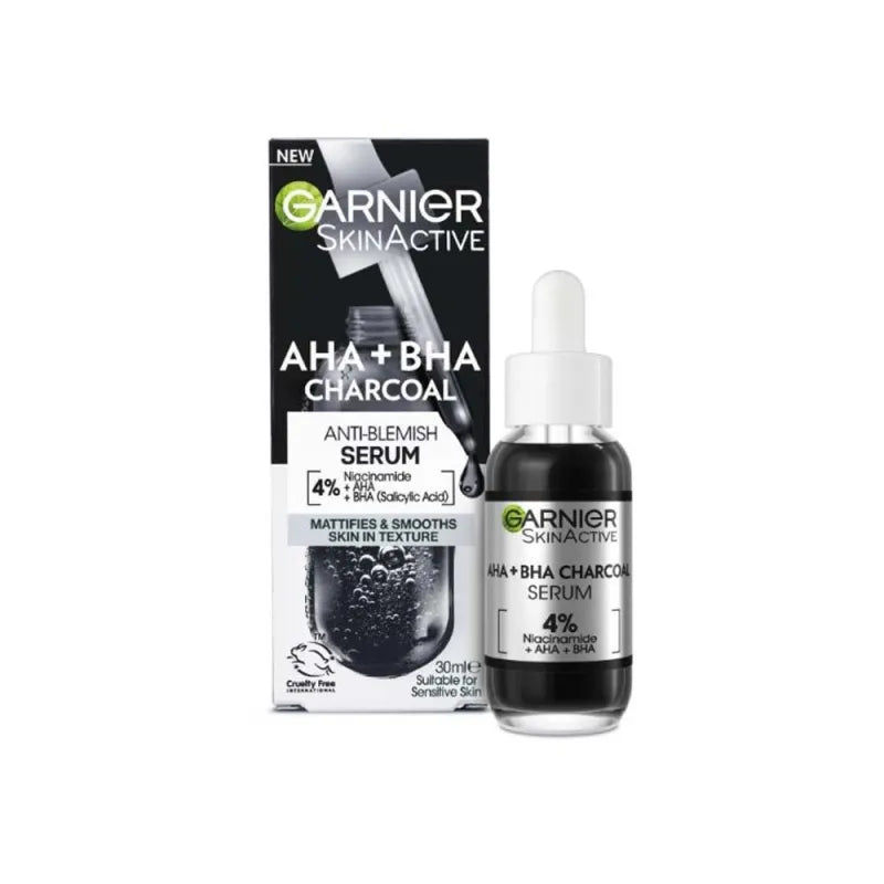 Garnier Skin Active Aha+Bha Anti Blemish Serum With Charcoal 30ML (Pack of 6)