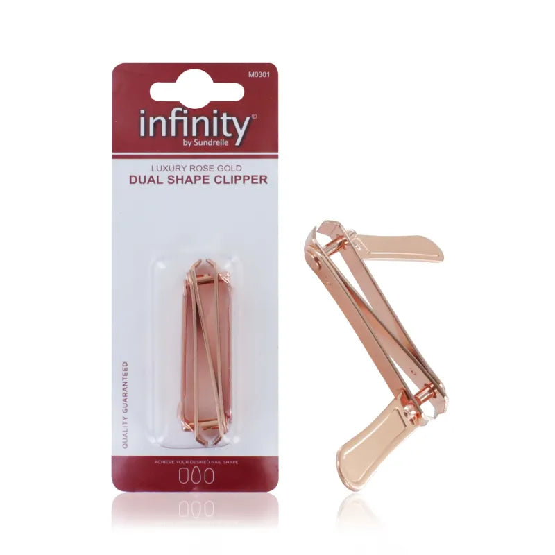Infinity Rose Gold Dual Nail Clipper (Pack of 6)