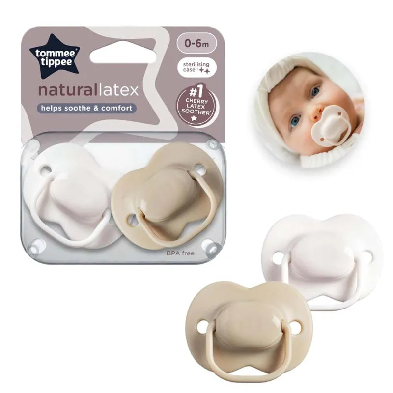 433532 Cherry Natural Latex Soother 0-6M X4 (Pack of 4)
