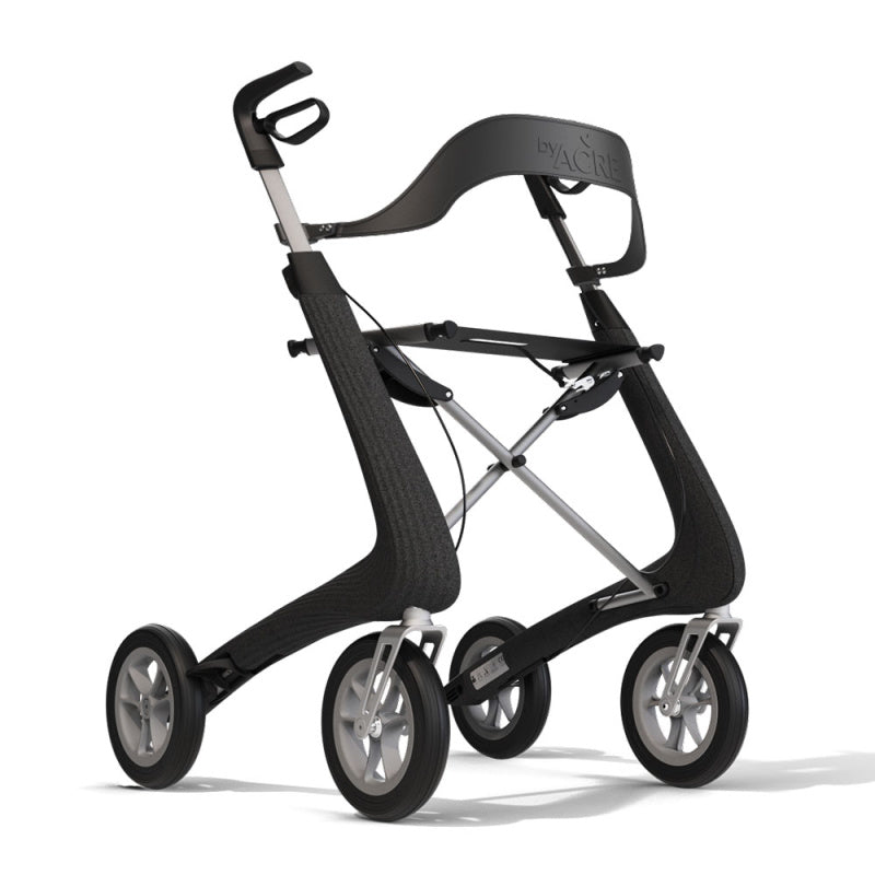 byACRE Nordic Pioneer Backrest - Front Right Perspective on Black Rollator