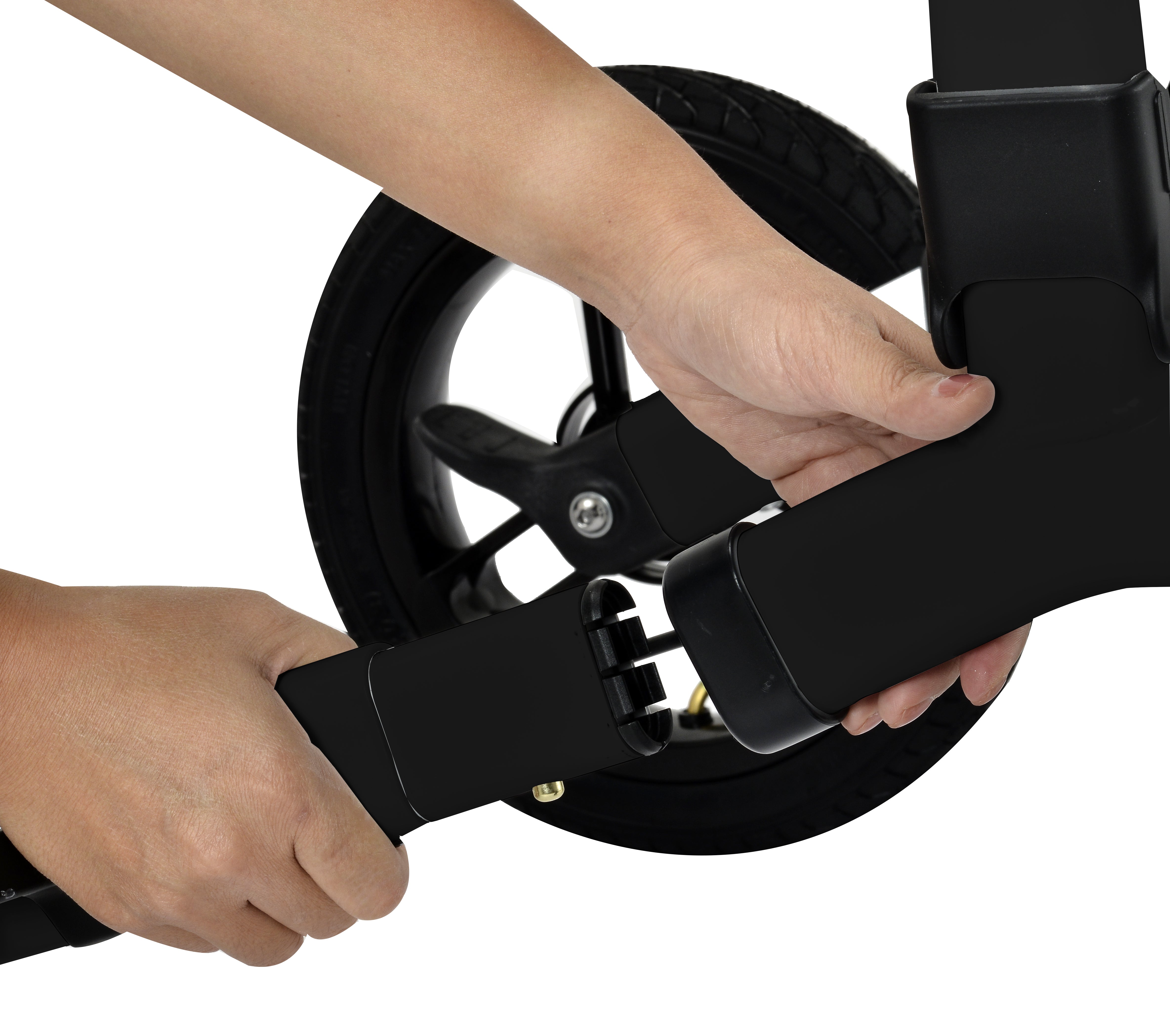 RANGER Aluminium Rollator with 12-Inch Pneumatic Wheels for Outdoor Use Black (Ireland)